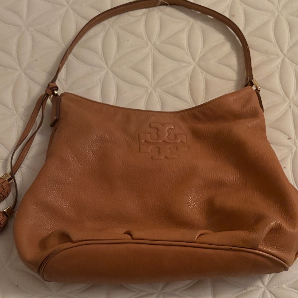 Tory Burch Brown Leather Hobo Bag